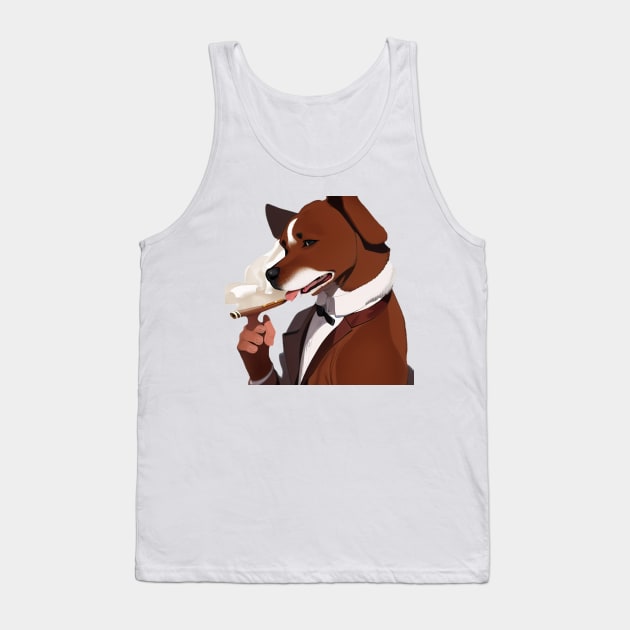 Dog Smoking Meme Sticker Tank Top by BAYFAIRE